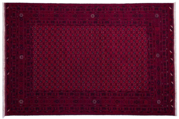 Afghan Orientteppich 293x197 Handgeknüpft Teppich 200x290 Rot Geometrisch Muster