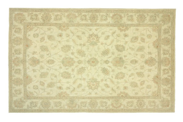 Afghan Chobi Ziegler 294x208 Handgeknüpft Teppich 210x290 Beige Floral Kurzflor Orient
