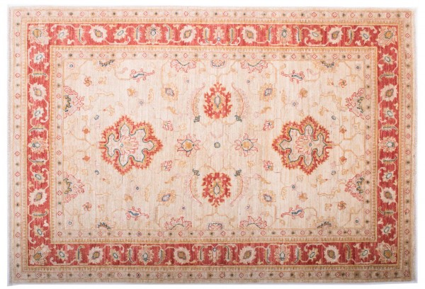 Afghan Chobi Ziegler Fein 176x121 Handgeknüpft Teppich 120x180 Rot Blumenmuster