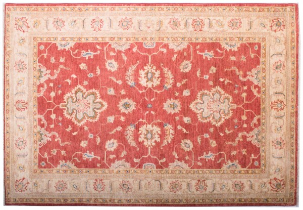 Afghan Chobi Ziegler Fein 181x125 Handgeknüpft Teppich 130x180 Rot Orientalisch