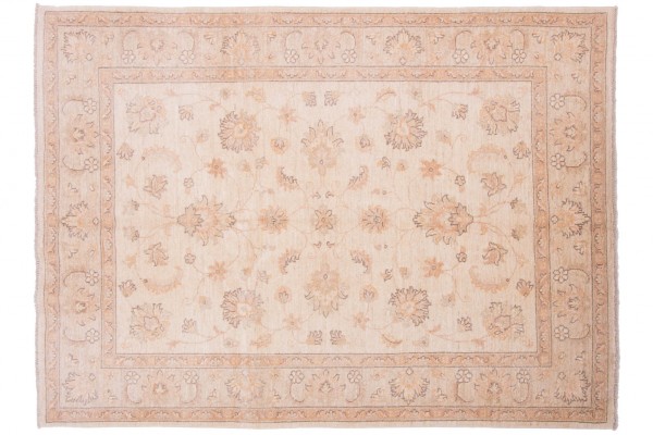 Afghan Chobi Ziegler 200x150 Handgeknüpft Teppich 150x200 Beige Orientalisch Kurzflor