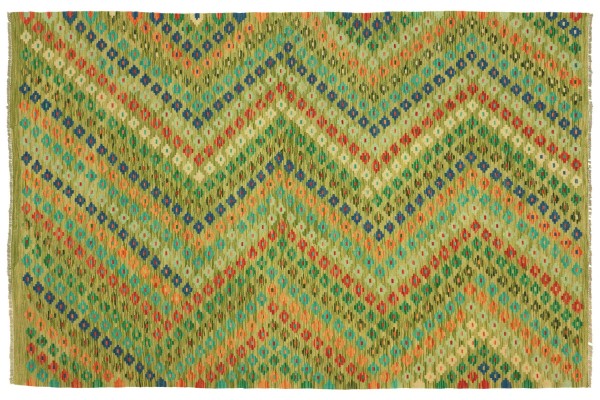 Afghan Maimana Kelim Bunt 248x179 Handgewebt Teppich 180x250 Bunt Geometrisch Orient