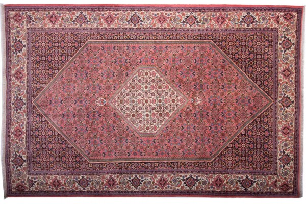 Perser Bidjar Zandjan 308x202 Handgeknüpft Teppich 200x310 Rot Geometrisch Muster