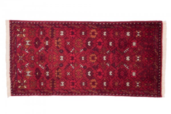 Afghan Belgique Khal Mohammadi 100x50 Handgeknüpft Teppich 50x100 Braun Geometrisch