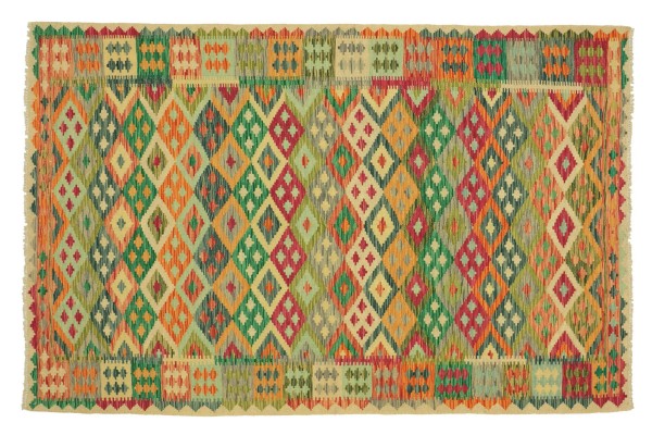 Afghan Maimana Kelim Bunt 235x170 Handgewebt Teppich 170x240 Bunt Geometrisch Orient