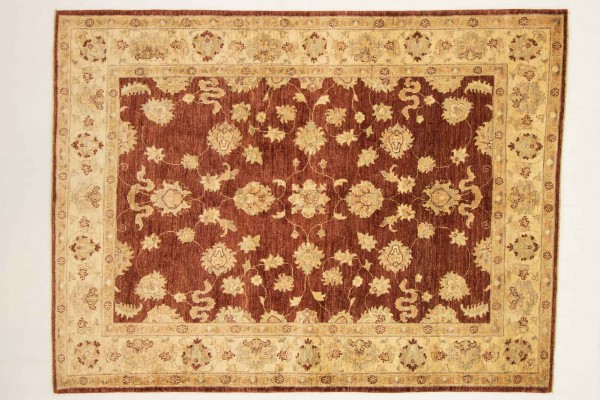 Afghan Chobi Ziegler 199x150 Handgeknüpft Teppich 150x200 Rot Orientalisch Kurzflor