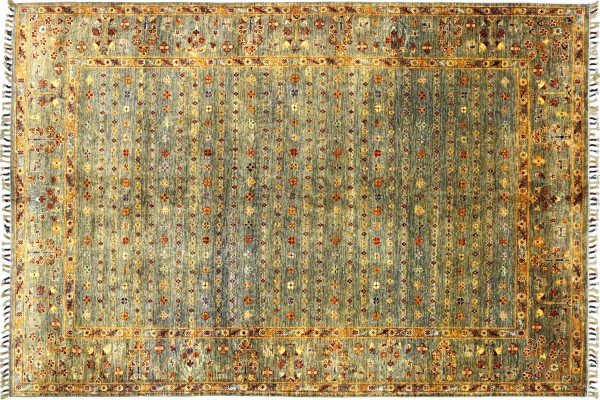 Afghan Ziegler Khorjin Ariana 234x175 Handgeknüpft Orientteppich 180x230 Grau