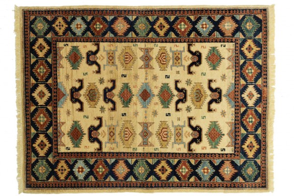 Afghan Chobi Ziegler 169x126 Handgeknüpft Teppich 130x170 Mehrfarbig Geometrisch Muster