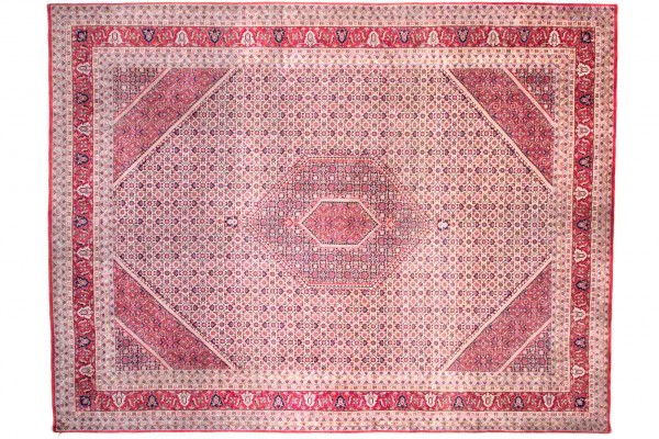 Bidjar 14/70 402x309 Handgeknüpft Teppich 310x400 Mehrfarbig Geometrisch Muster