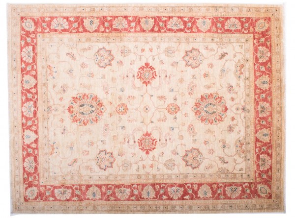 Afghan Chobi Ziegler Fein 197x152 Handgeknüpft Teppich 150x200 Rot Blumenmuster