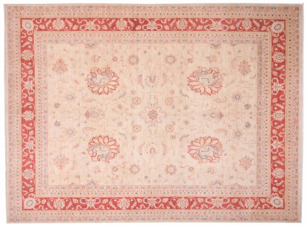 Afghan Chobi Ziegler Fein 300x249 Handgeknüpft Teppich 250x300 Beige Blumenmuster