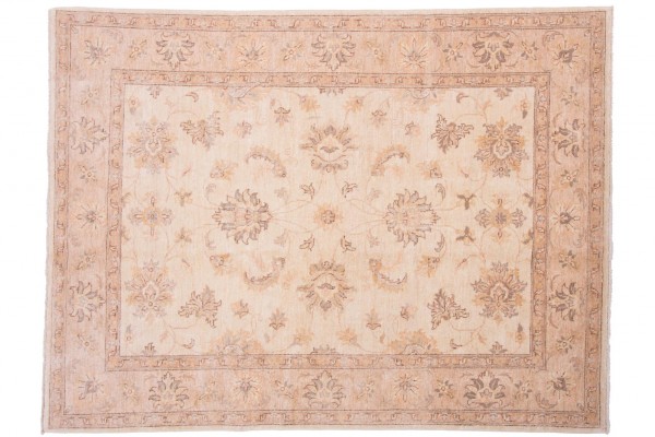 Afghan Chobi Ziegler 202x150 Handgeknüpft Teppich 150x200 Beige Orientalisch Kurzflor