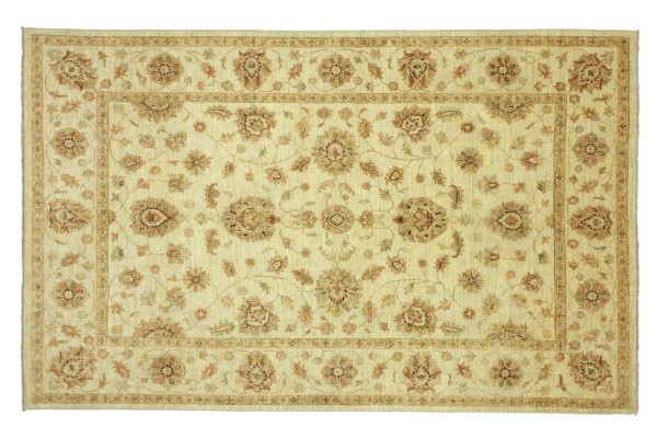 Afghan Chobi Ziegler 237x168 Handgeknüpft Teppich 170x240 Beige Floral Kurzflor Orient