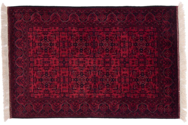 Afghan Belgique Khal Mohammadi 153x100 Handgeknüpft Teppich 100x150 Braun Geometrisch