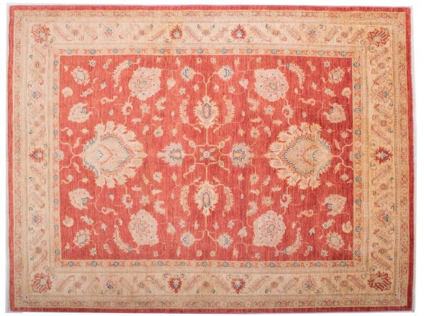 Afghan Chobi Ziegler Fein 197x149 Handgeknüpft Teppich 150x200 Rot Blumenmuster