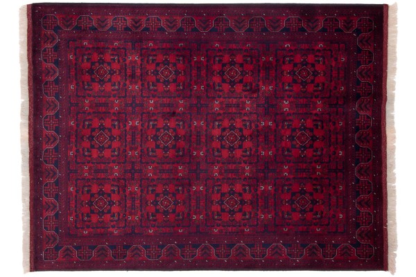 Afghan Belgique Khal Mohammadi 196x150 Handgeknüpft Teppich 150x200 Braun Geometrisch