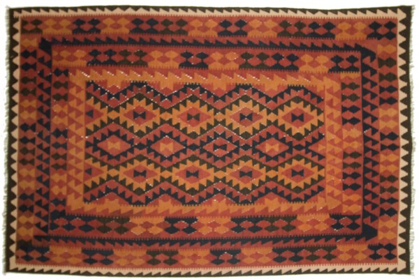 Afghan Maimana Kelim 290x204 Handgewebt Teppich 200x290 Mehrfarbig Orientalisch
