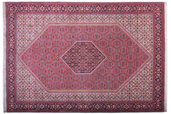 Perser Bidjar Zandjan 305x202 Handgeknüpft Teppich 200x310 Rot Geometrisch Muster