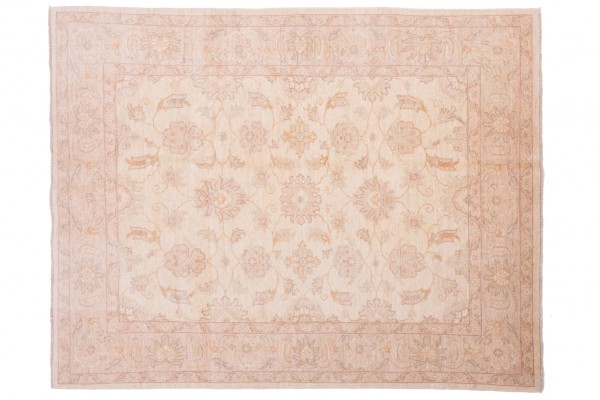 Afghan Chobi Ziegler 193x151 Handgeknüpft Teppich 150x190 Beige Orientalisch Kurzflor