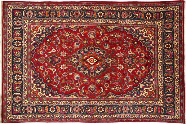 Perser Teppich 313x230 Handgeknüpft Orientteppich 230x310 Rot Spiegelmuster Wolle