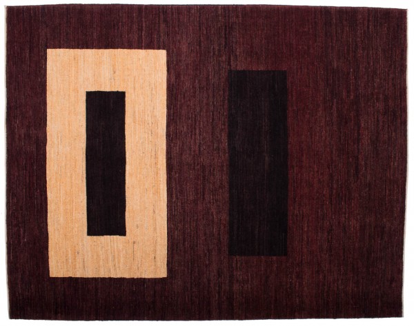 Afghan Modern Chobi Ziegler 194x152 Handgeknüpft Teppich 150x190 Braun Geometrisch