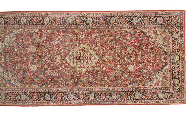 Perser Perserteppich Antik 590x299 Handgeknüpft Teppich 300x590 Mehrfarbig Orientalisch