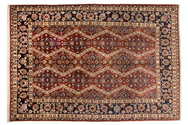 Perser Perserteppich Antik 380x270 Handgeknüpft Teppich 270x380 Rot Geometrisch Muster