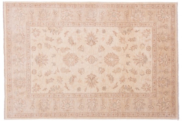 Afghan Chobi Ziegler 175x120 Handgeknüpft Teppich 120x180 Beige Orientalisch Kurzflor