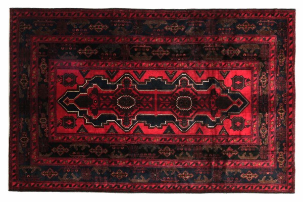 Afghan Beloutsch 292x209 Handgeknüpft Teppich 210x290 Rot Geometrisch Kurzflor Orient