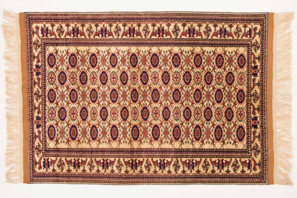 Afghan Mauri Kabul 163x118 Handgeknüpft Teppich 120x160 Braun Geometrisch Muster
