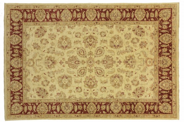 Afghan Chobi Ziegler 247x165 Handgeknüpft Teppich 170x250 Beige Orientalisch Kurzflor