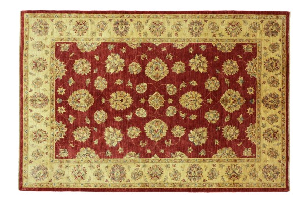 Afghan Chobi Ziegler 226x173 Handgeknüpft Teppich 170x230 Rot Floral Kurzflor Orient