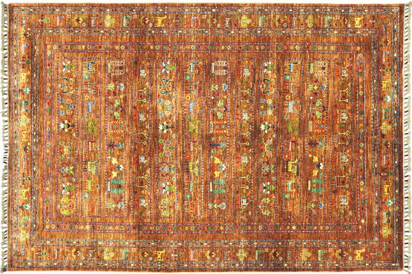 Afghan Ziegler Ariana Nomadenmuster 243x172 Handgeknüpft Orientteppich 170x240 Braun
