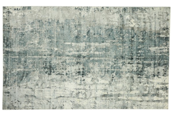 Handloom Vintage 230x160 Handgewebt Teppich 160x230 Blau Abstrakt Handarbeit Orient