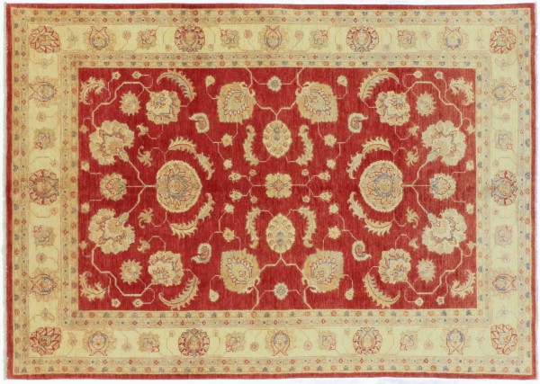 Afghan Chobi Ziegler 231x164 Handgeknüpft Teppich 160x230 Rot Orientalisch Kurzflor