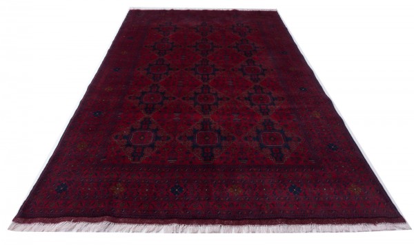 Afghan Khal Mohammadi 296x200 Handgeknüpft Teppich 200x300 Rot Geometrisch Muster
