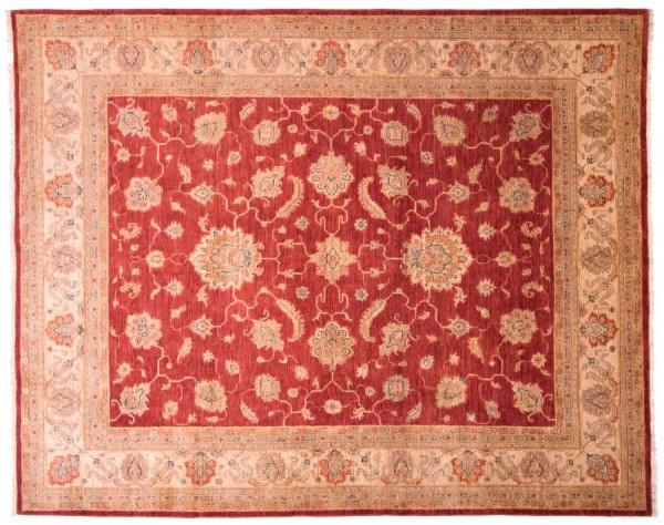 Afghan Chobi Ziegler Fein 247x198 Handgeknüpft Teppich 200x250 Beige Blumenmuster