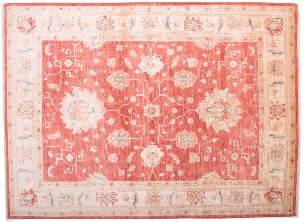 Afghan Chobi Ziegler Fein 199x147 Handgeknüpft Teppich 150x200 Rot Blumenmuster