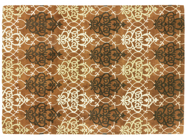 Handgefertigter Teppich 340x240 Handgetuftet Handarbeit 240x340 Braun Abstrakt Handtuft