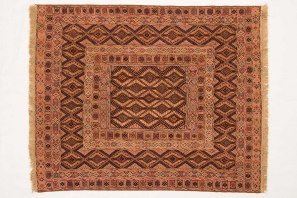 Afghan Mushwani Kelim 180x146 Handgewebt Teppich 150x180 Mehrfarbig Orientalisch