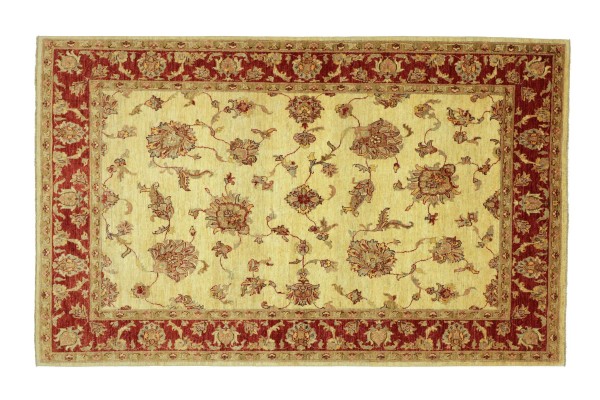 Afghan Chobi Ziegler 233x171 Handgeknüpft Teppich 170x230 Beige Floral Kurzflor Orient