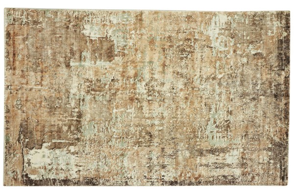 Handloom Vintage 230x160 Handgewebt Teppich 160x230 Braun Abstrakt Handarbeit Orient