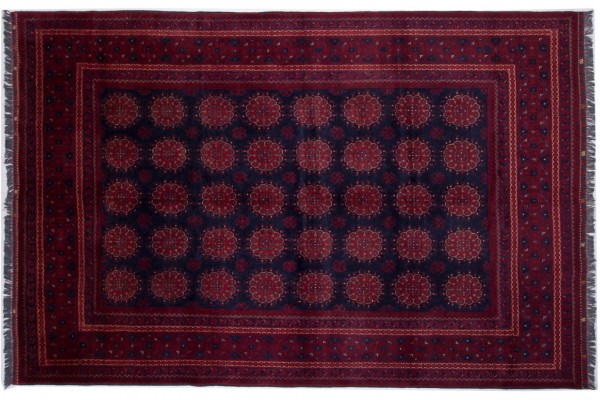 Afghan Kunduz 299x198 Handgeknüpft Teppich 200x300 Rot Orientalisch Kurzflor Orient Rug