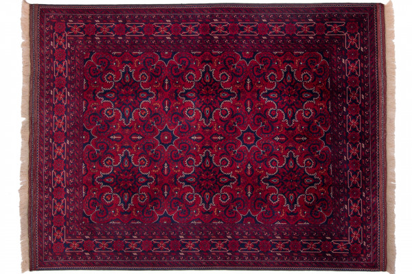 Afghan Belgique Khal Mohammadi 193x150 Handgeknüpft Teppich 150x190 Braun Geometrisch