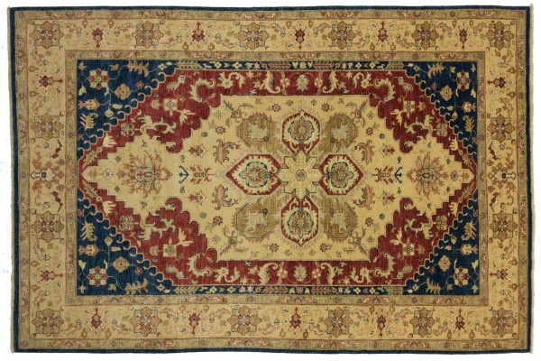 Afghan Chobi Ziegler 298x201 Handgeknüpft Teppich 200x300 Mehrfarbig Orientalisch