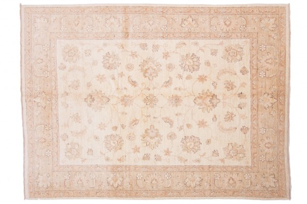 Afghan Chobi Ziegler 210x153 Handgeknüpft Teppich 150x210 Beige Orientalisch Kurzflor