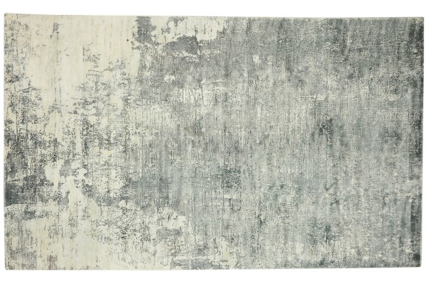 Handloom Vintage 290x200 Handgewebt Teppich 200x290 Grau Abstrakt Handarbeit Orient