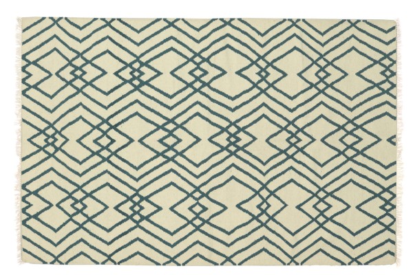 Kelim 240x170 Handgewebt Teppich 170x240 Beige Modern Handarbeit Orient Zimmer