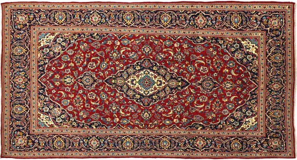 Perser Ardekan 334x196 Handgeknüpft Orientteppich 200x330 Rot Spiegelmuster Wolle
